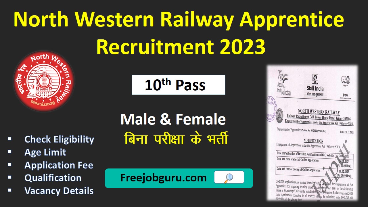 North Western Railway Apprentice Recruitment 2023