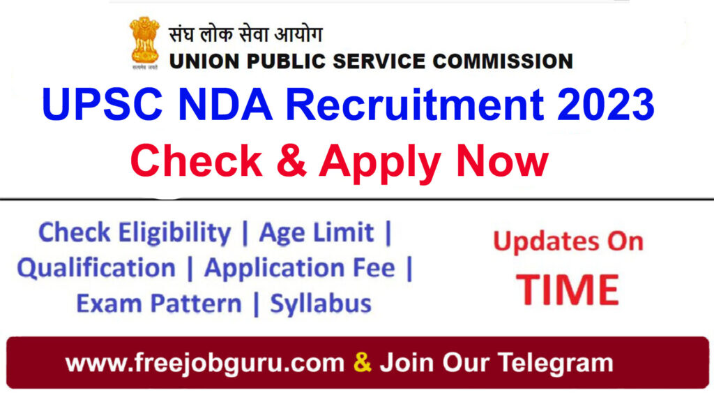 UPSC NDA 1 Recruitment 2023