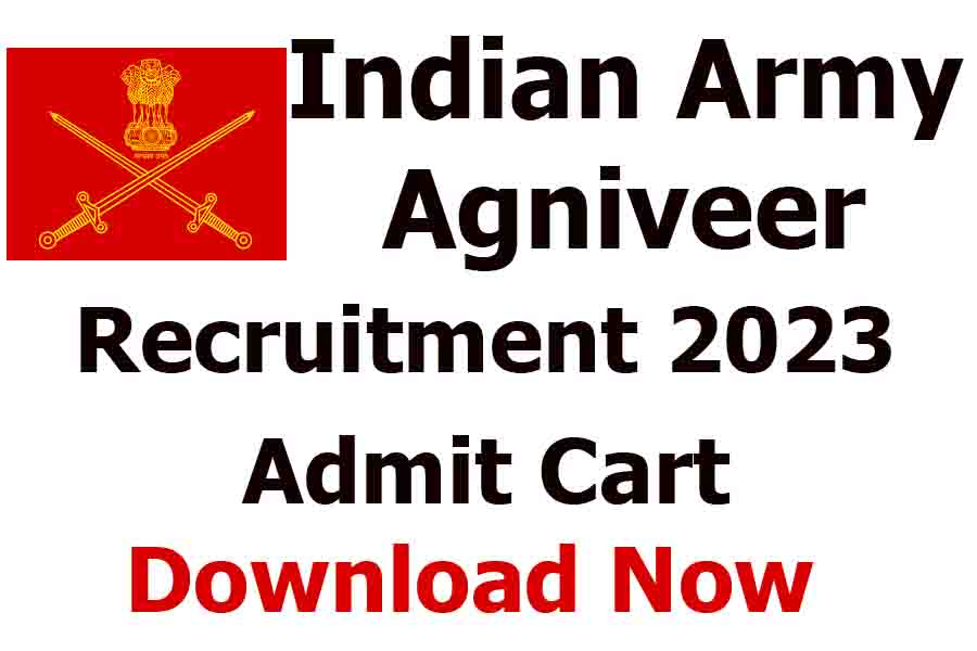 Indian Army Admit card 2023