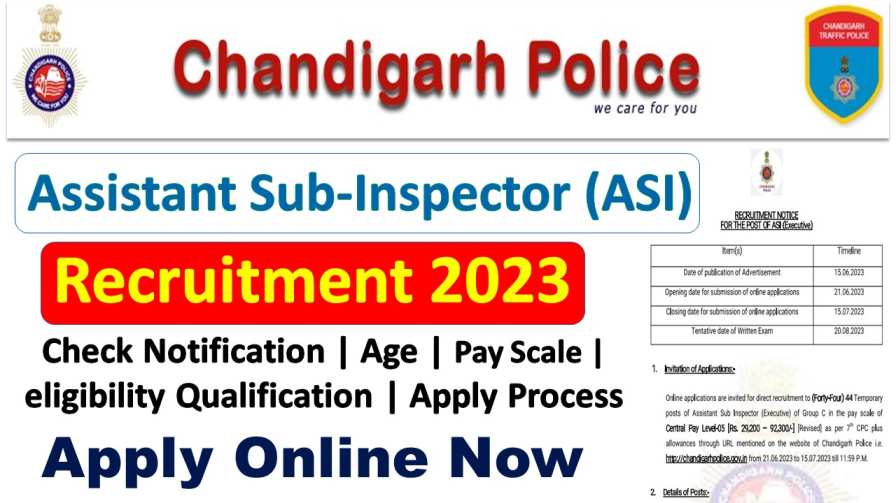 Chandigarh ASI Recruitment
