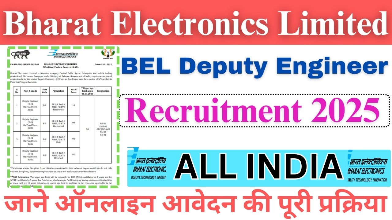 BEL Deputy Engineer Recruitment 2025