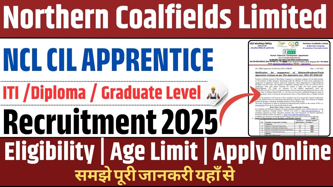 NCL CIL Apprentice Recruitment 2025