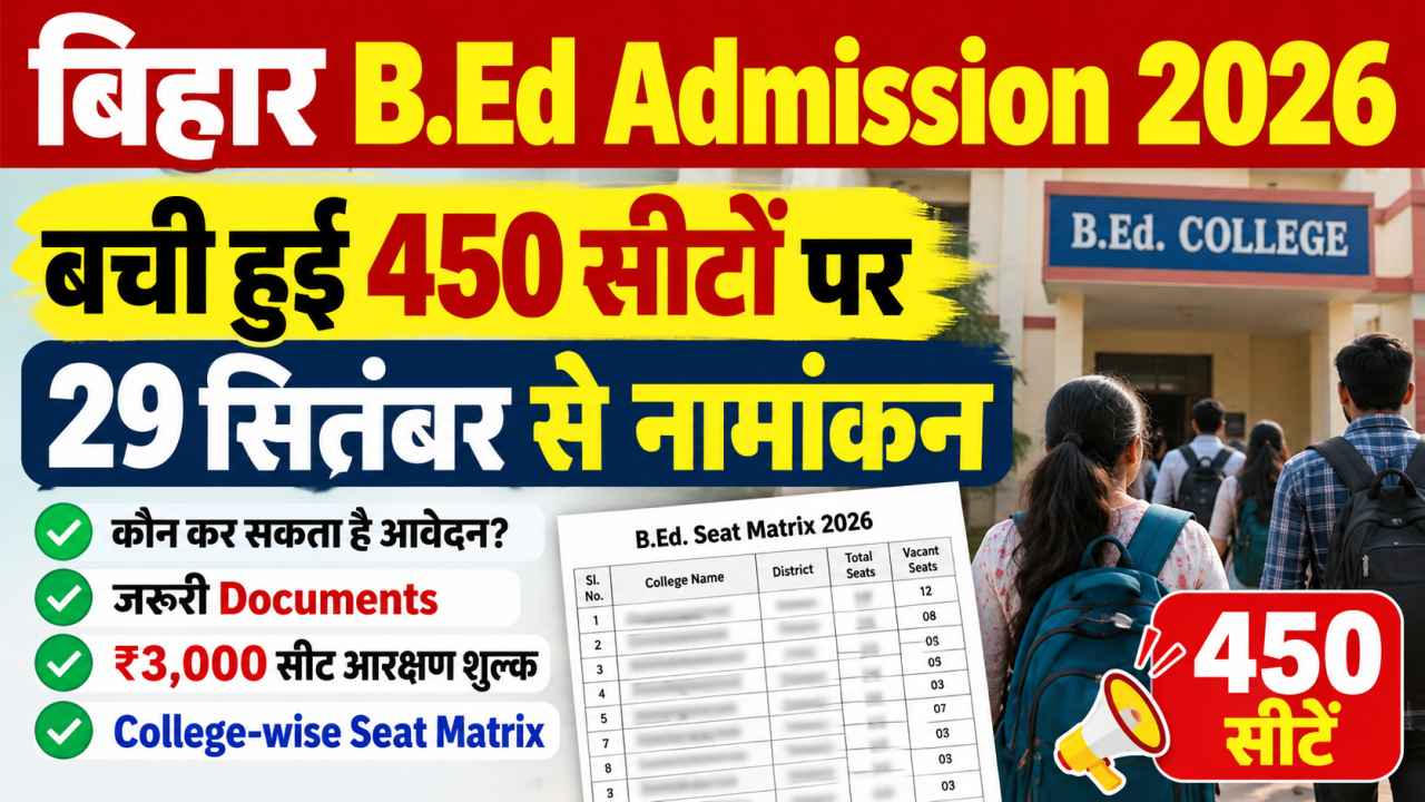 Bihar B.Ed Admission 2026 का Final Round शुरू