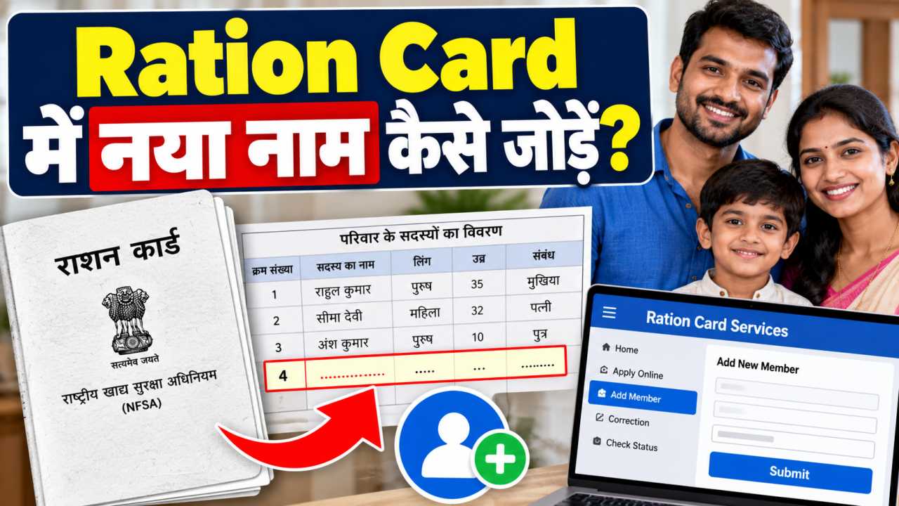 Ration Card New Member Add Kaise Kare 2026
