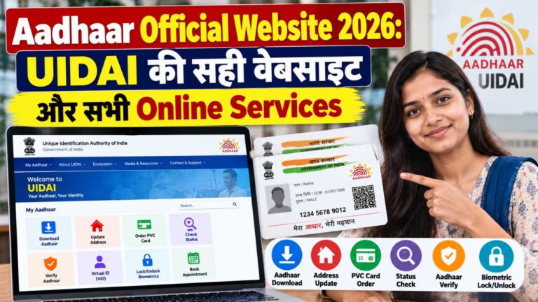 Aadhaar Official Website: UIDAI की सही वेबसाइट कौन सी है? यहां मिलती हैं Aadhaar की सभी Online Services