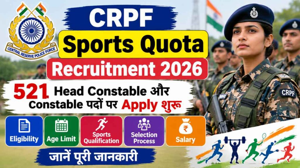 CRPF Sports Quota Recruitment