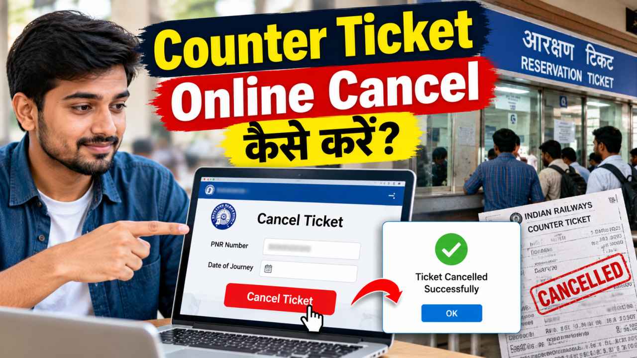 Counter Ticket Online Cancel कैसे करें