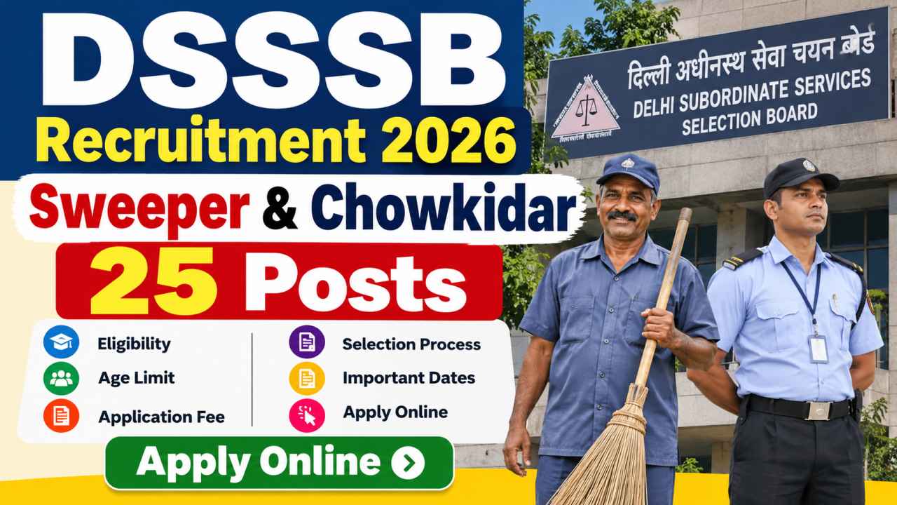 DSSSB Sweeper & Chowkidar Recruitment 2026
