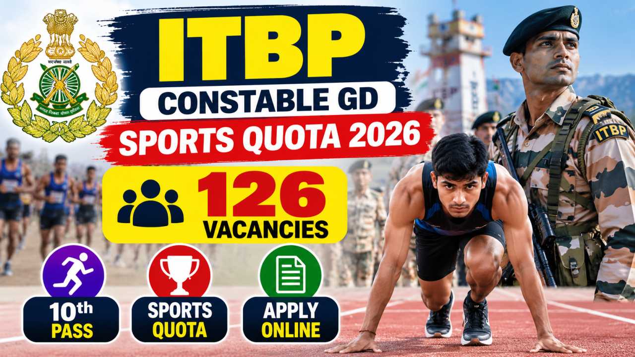 ITBP Constable GD Sports Quota Recruitment 2026