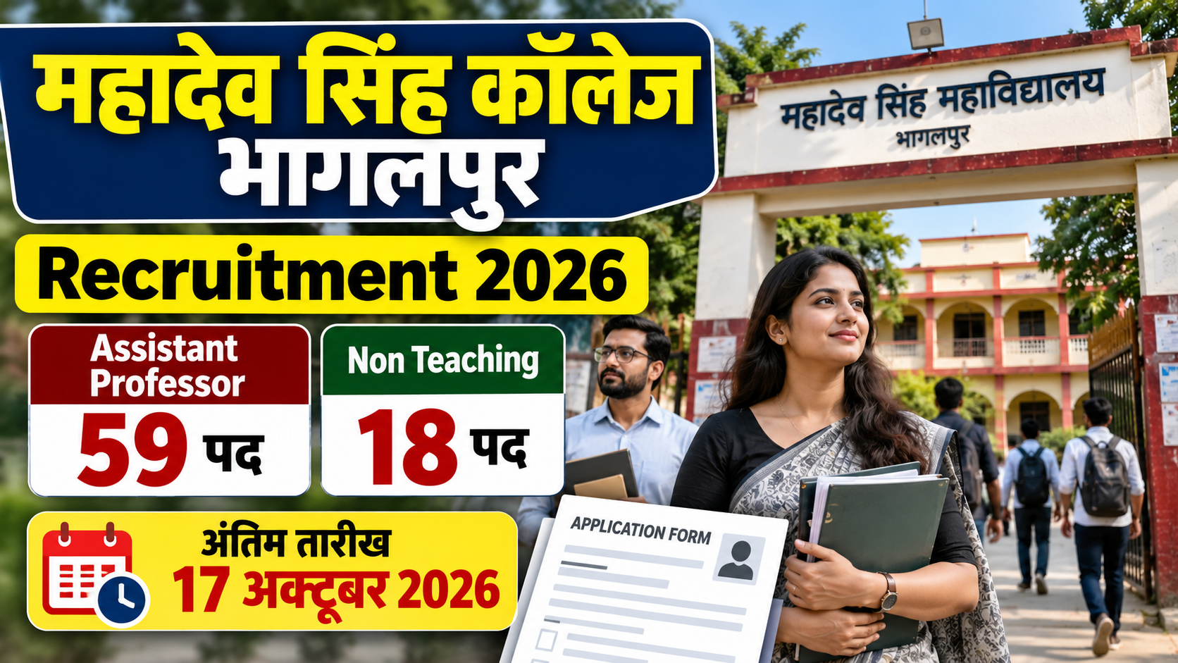 Mahadeo Singh College Bhagalpur Recruitment