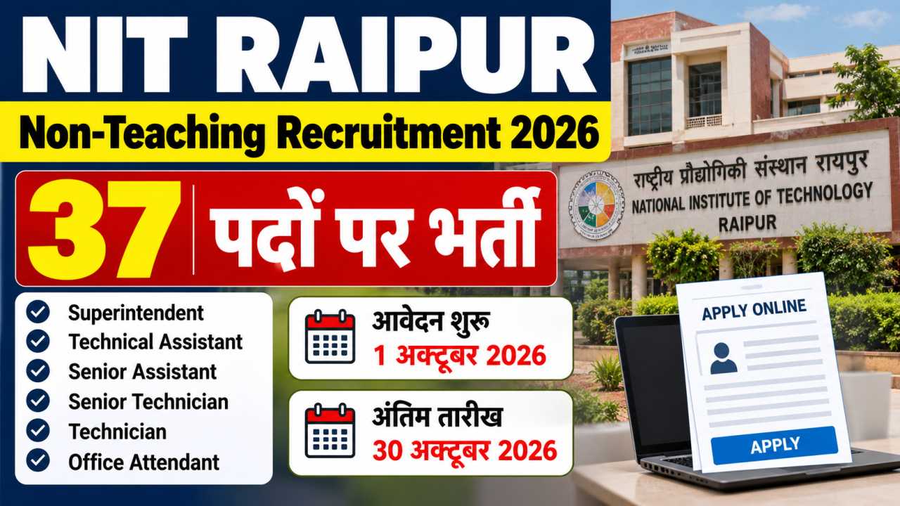 NIT Raipur Recruitment 2026