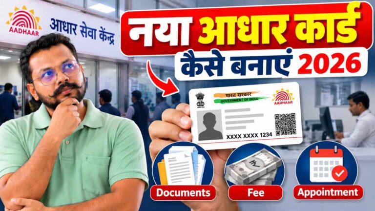 New Aadhar Card Kaise Banaye 2026: Documents, Fee और Appointment का आसान तरीका