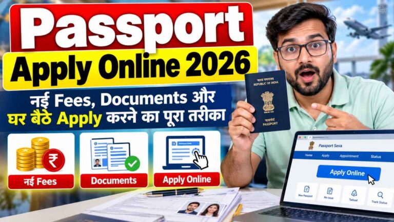 Passport Apply Online 2026: नई Fees, Documents और घर बैठे Apply करने का पूरा तरीका