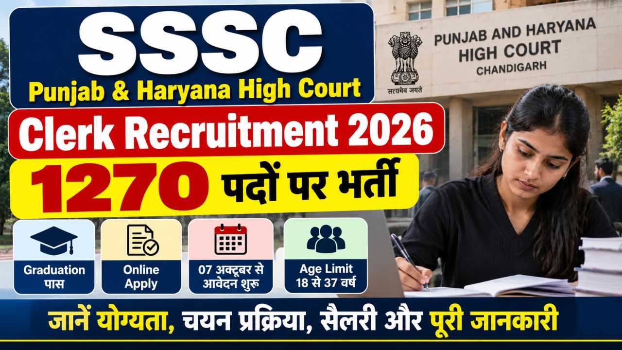 SSSC Clerk Recruitment 2026 Eligibility