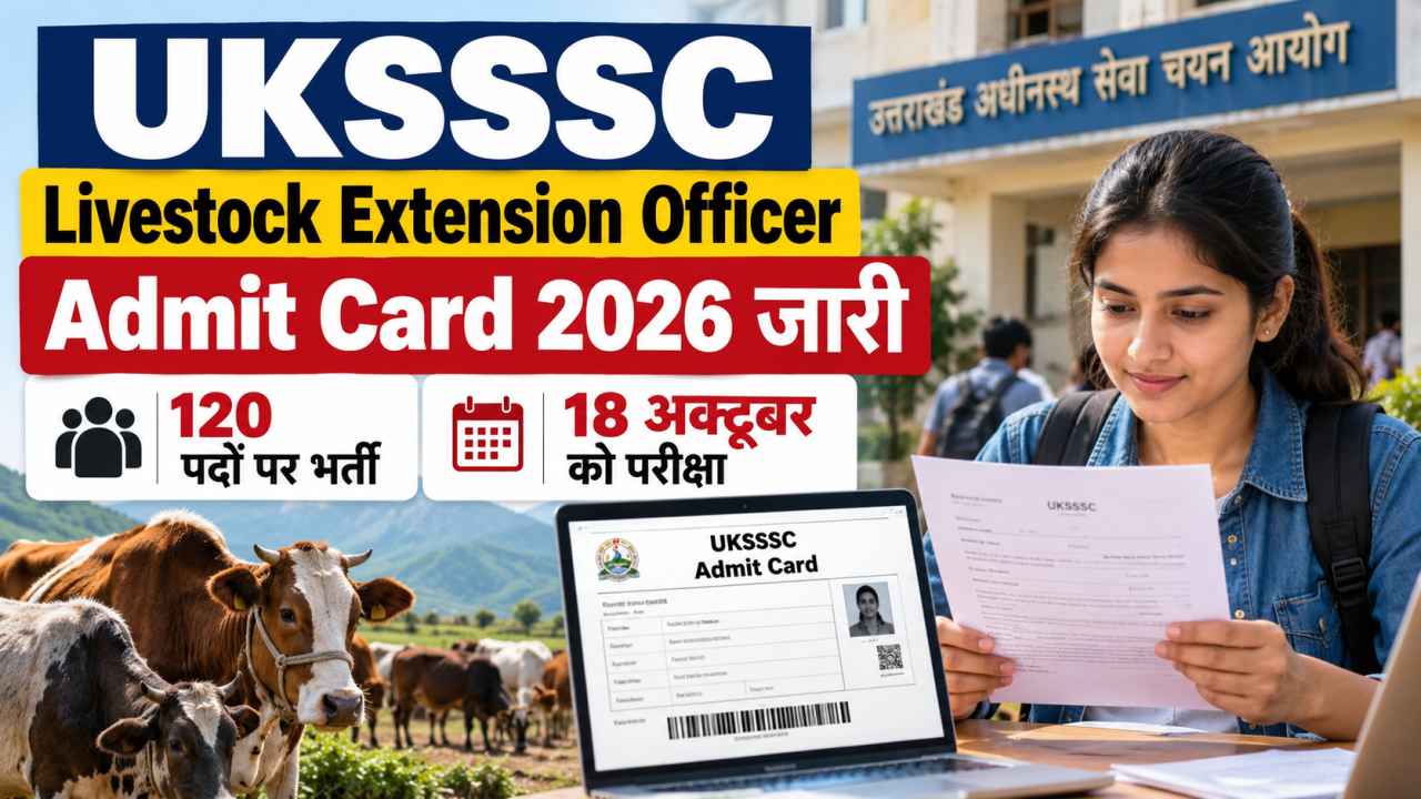 UKSSSC Livestock Extension Officer Admit Card 2026