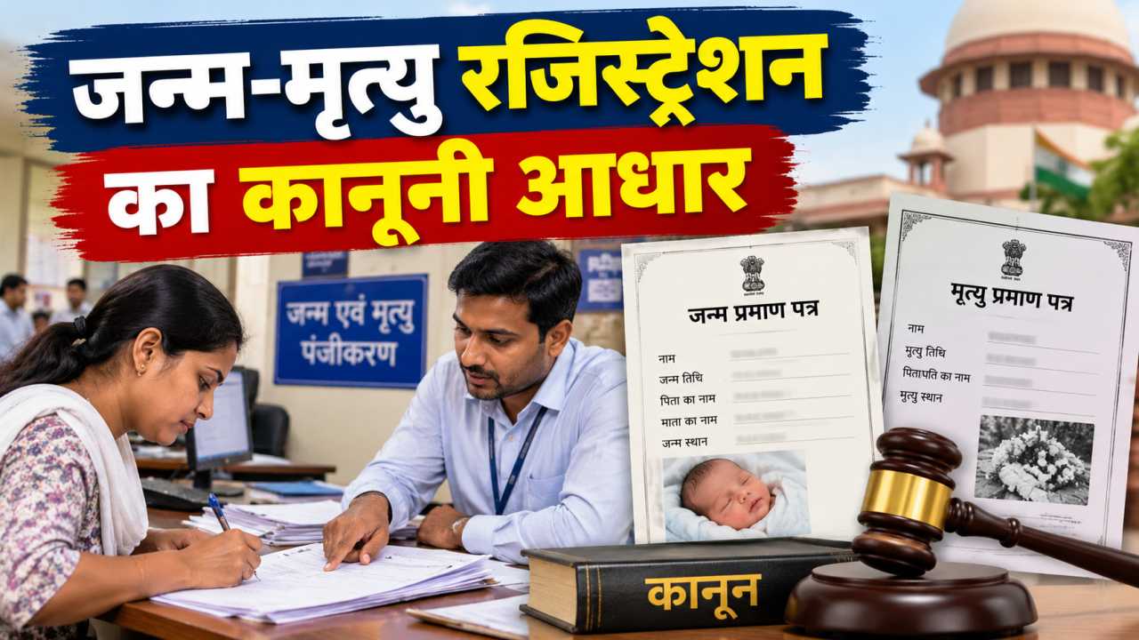 जन्म-मृत्यु रजिस्ट्रेशन का कानूनी आधार